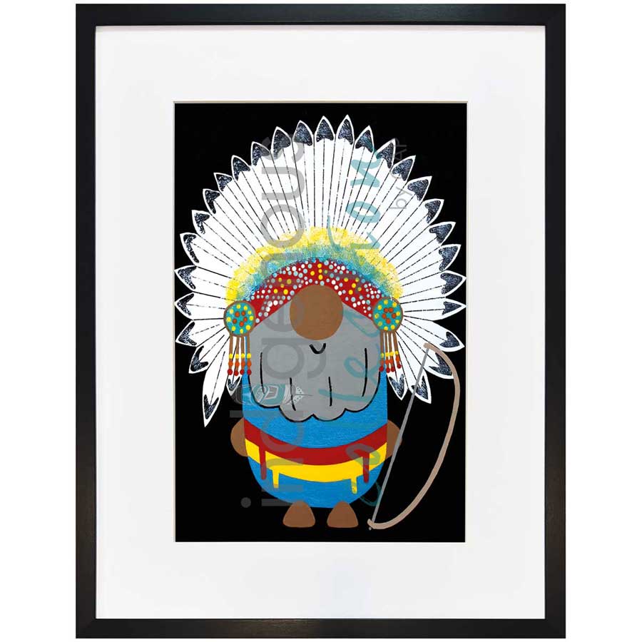 Chief Christmas by artist Shana Yellow Calf - Northern Arapaho. Indigenous Collection