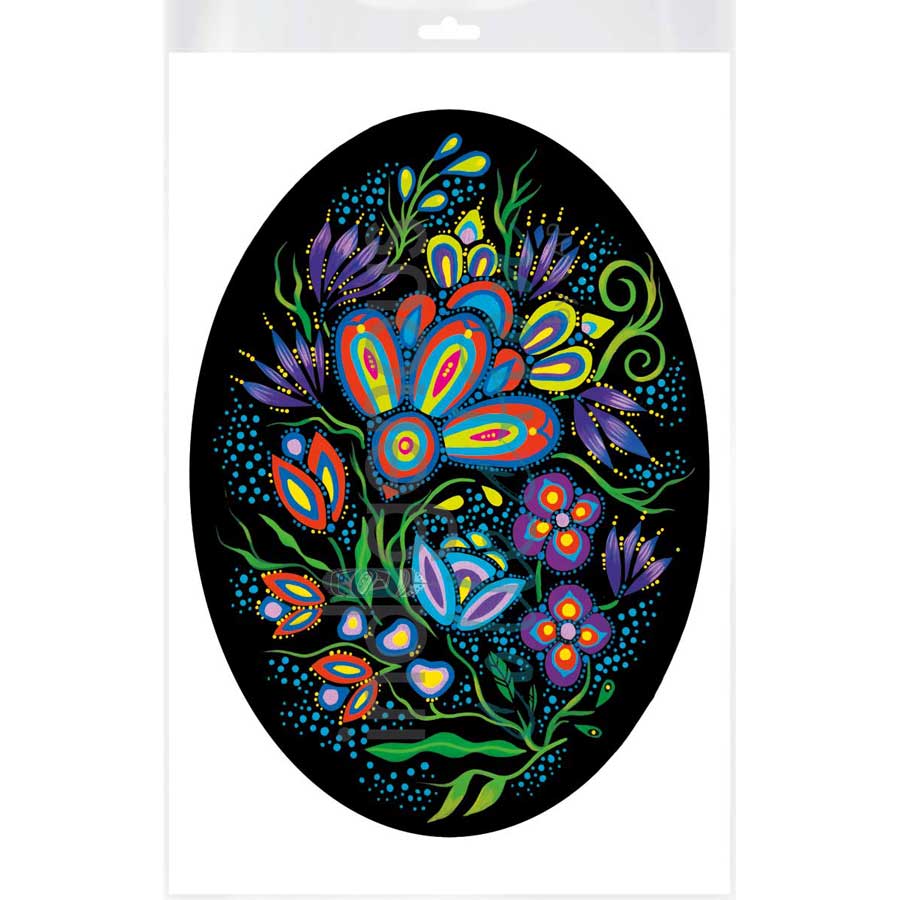 Ojibway Floral I by artist Jackie Traverse - Anishinaabe. Indigenous Collection