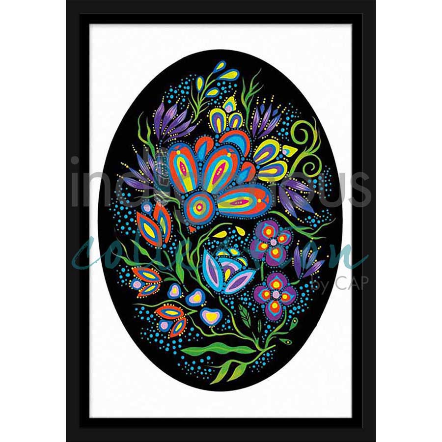 Ojibway Floral I by artist Jackie Traverse - Anishinaabe. Indigenous Collection