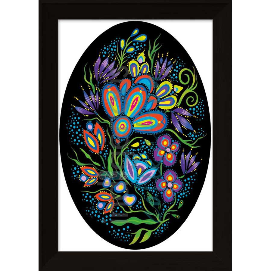 Ojibway Floral I by artist Jackie Traverse - Anishinaabe. Indigenous Collection