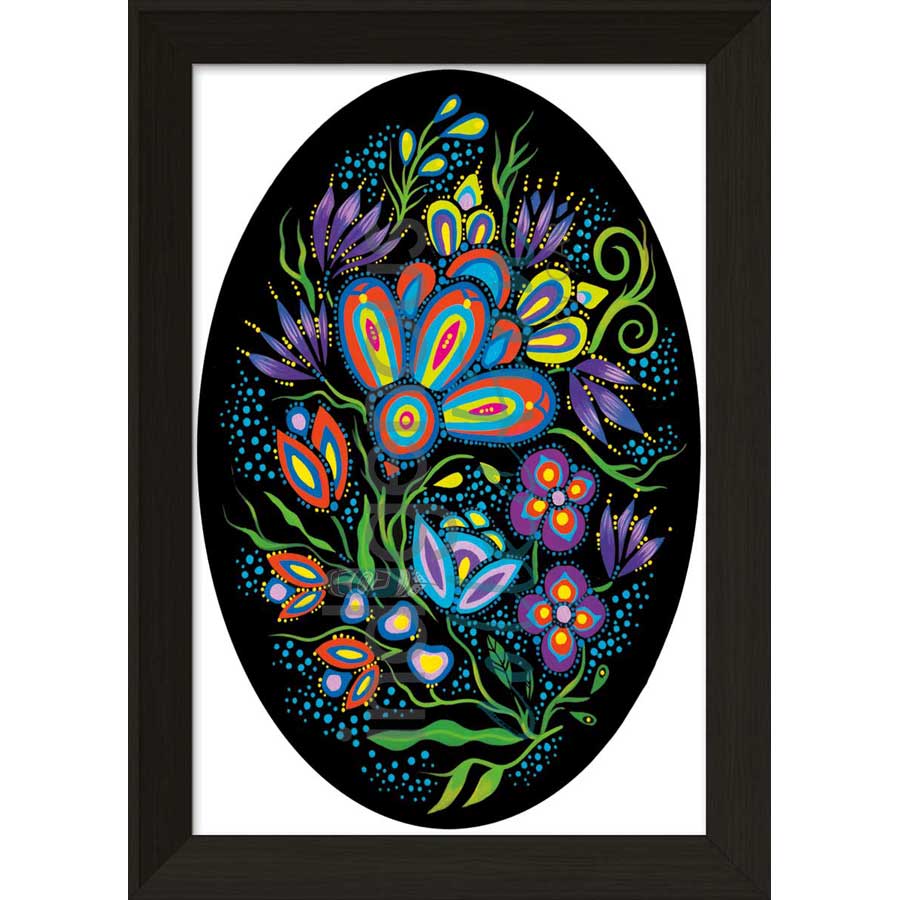 Ojibway Floral I by artist Jackie Traverse - Anishinaabe. Indigenous Collection