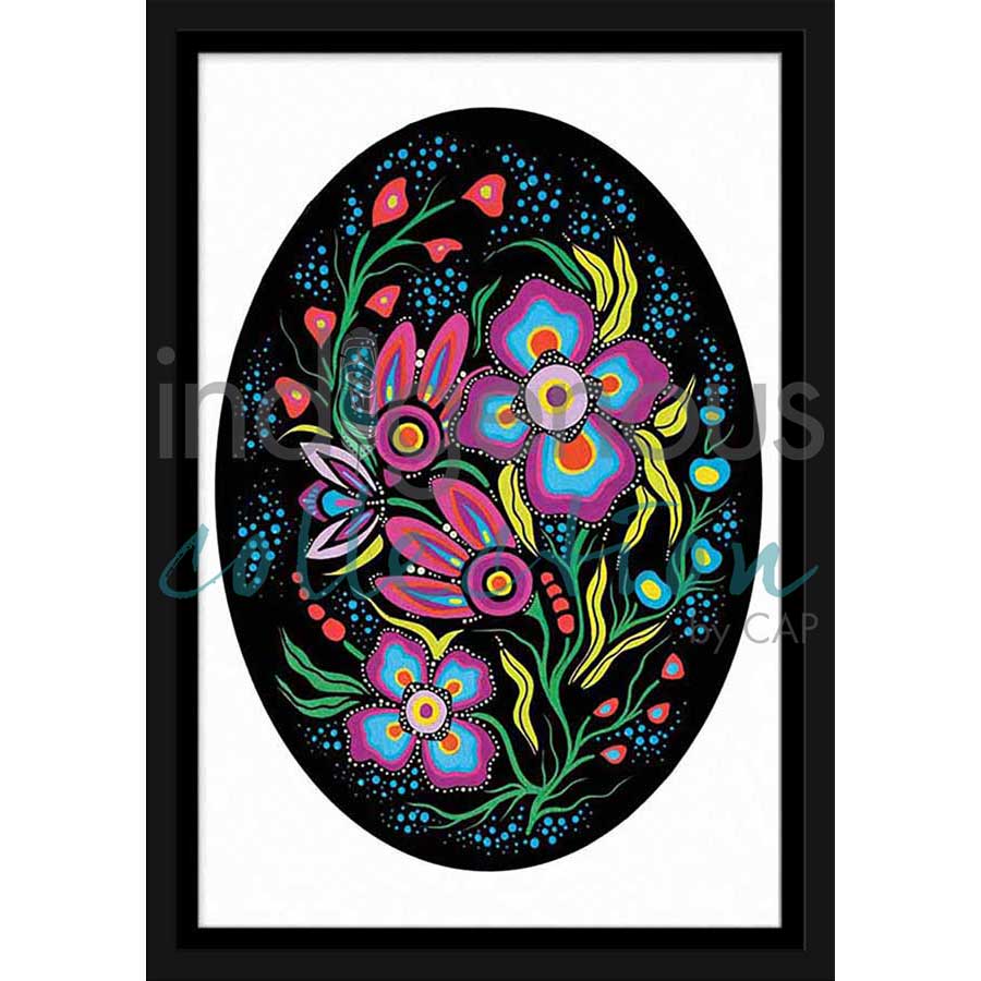 Ojibway Floral II by artist Jackie Traverse - Anishinaabe. Indigenous Collection