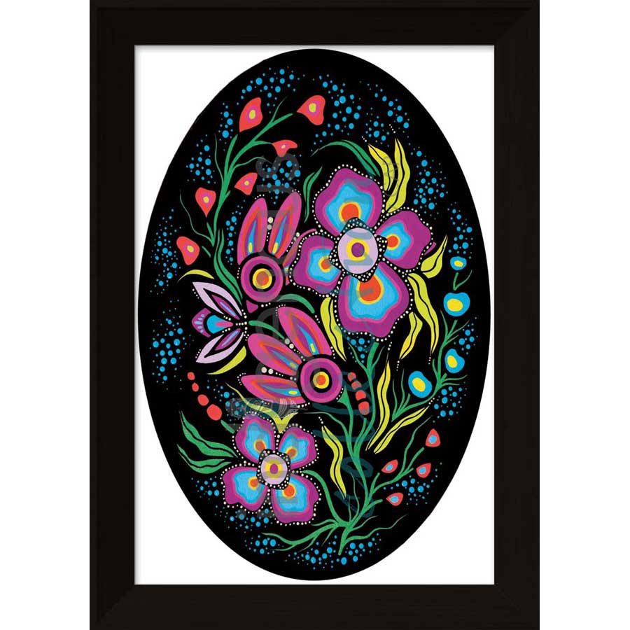 Ojibway Floral II by artist Jackie Traverse - Anishinaabe. Indigenous Collection