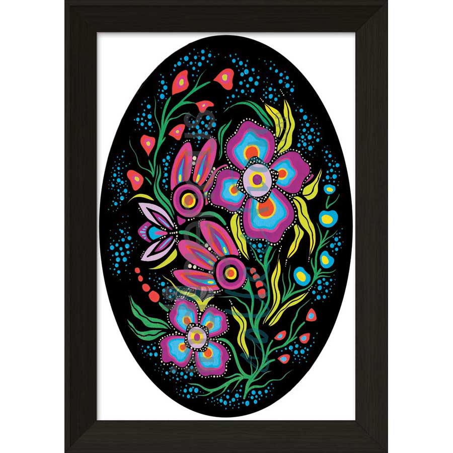 Ojibway Floral II by artist Jackie Traverse - Anishinaabe. Indigenous Collection