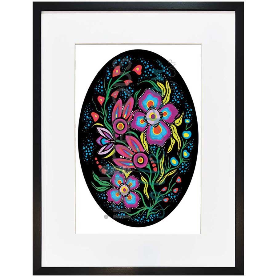 Ojibway Floral II by artist Jackie Traverse - Anishinaabe. Indigenous Collection