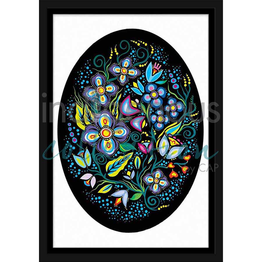 Ojibway Floral III by artist Jackie Traverse - Anishinaabe. Indigenous Collection