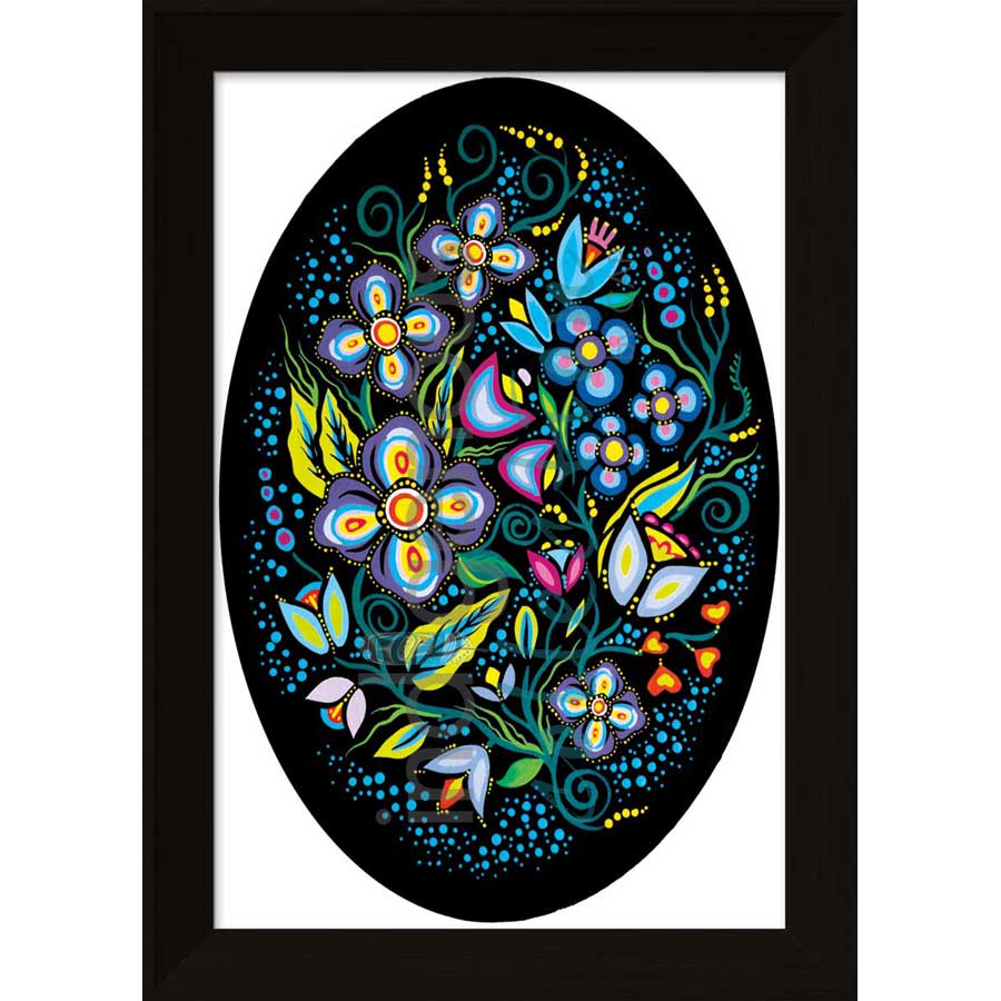 Ojibway Floral III by artist Jackie Traverse - Anishinaabe. Indigenous Collection
