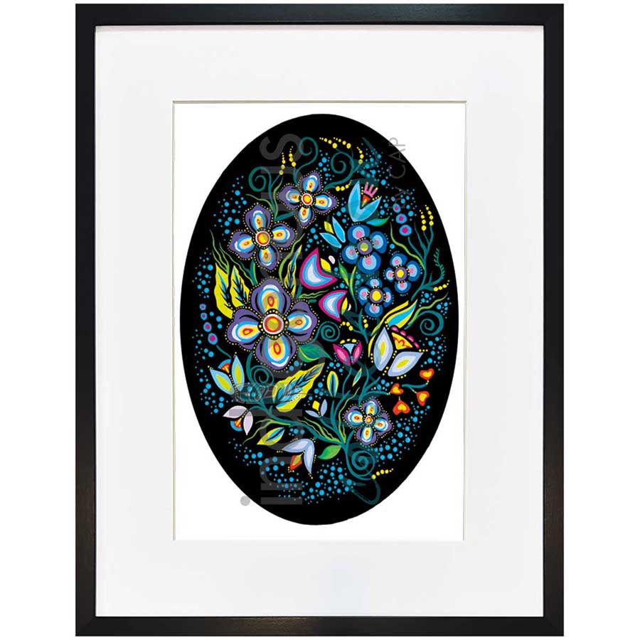 Ojibway Floral III by artist Jackie Traverse - Anishinaabe. Indigenous Collection