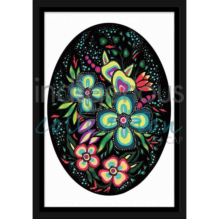 Ojibway Floral IV by artist Jackie Traverse - Anishinaabe. Indigenous Collection