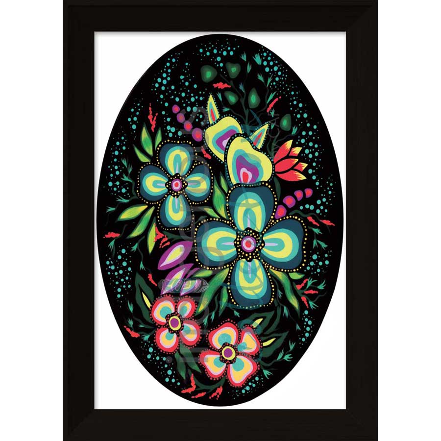 Ojibway Floral IV by artist Jackie Traverse - Anishinaabe. Indigenous Collection