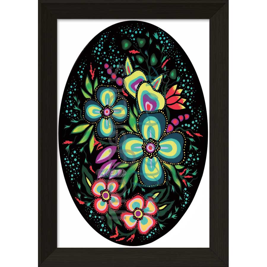 Ojibway Floral IV by artist Jackie Traverse - Anishinaabe. Indigenous Collection