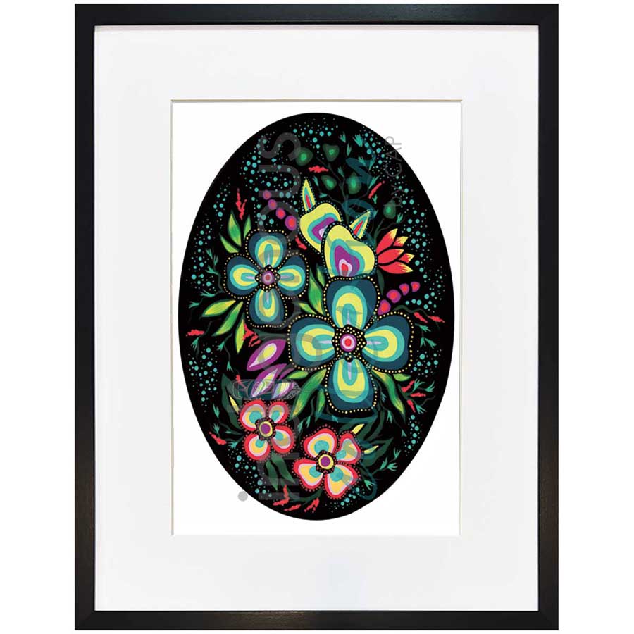 Ojibway Floral IV by artist Jackie Traverse - Anishinaabe. Indigenous Collection