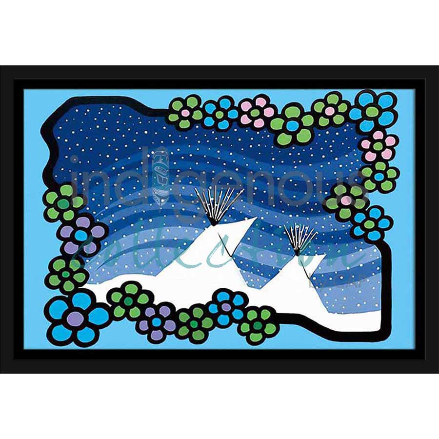 Winter Plains by artist Kevin Pee-ace - Cree. Indigenous Collection