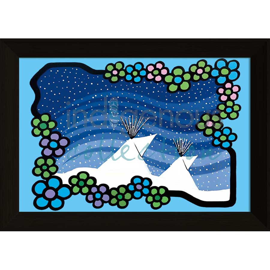 Winter Plains by artist Kevin Pee-ace - Cree. Indigenous Collection