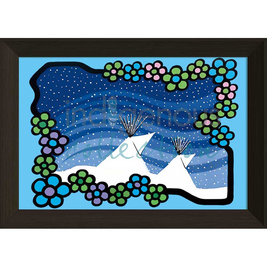 Winter Plains by artist Kevin Pee-ace - Cree. Indigenous Collection