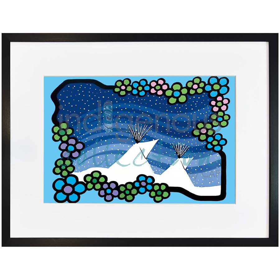 Winter Plains by artist Kevin Pee-ace - Cree. Indigenous Collection