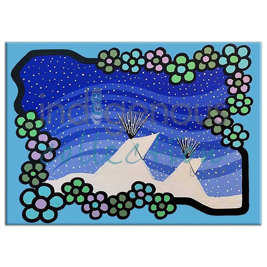 Winter Plains by artist Kevin Pee-ace - Cree