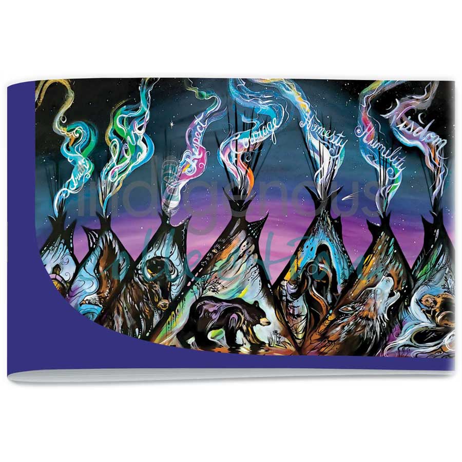 Seven Sacred Tipis Signature Notebook by artist Carla Joseph