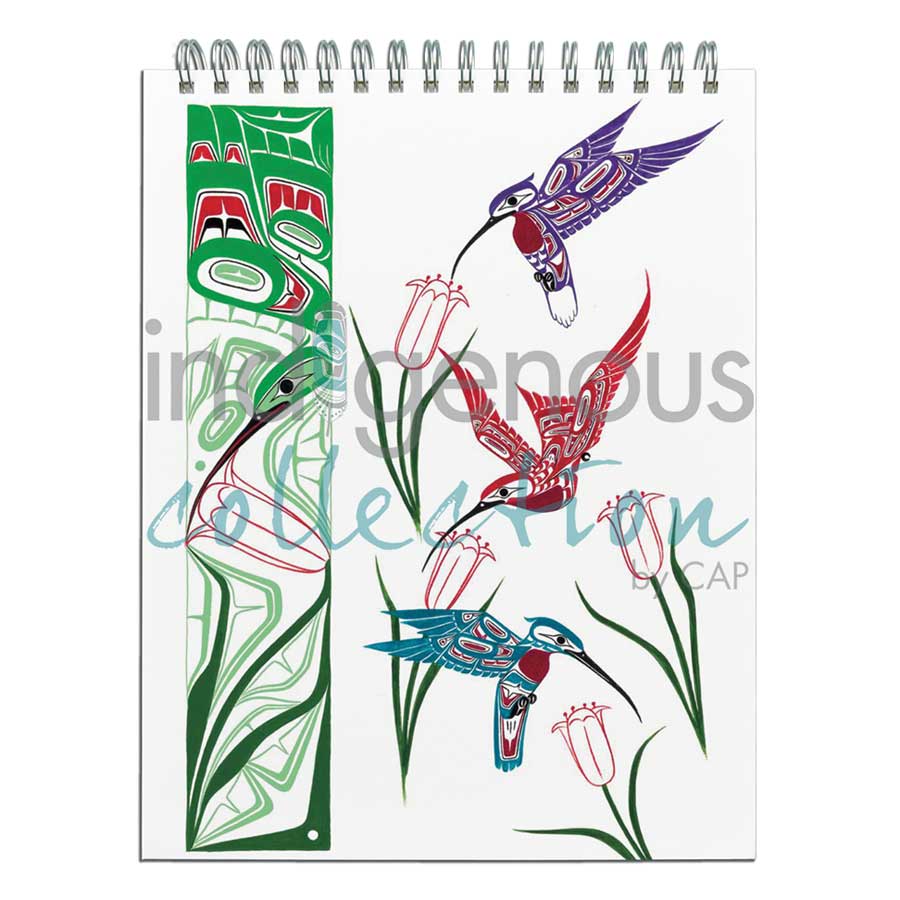 Hummingbird Design Sketchbook by artist Richard Shorty. Indigenous Collection.