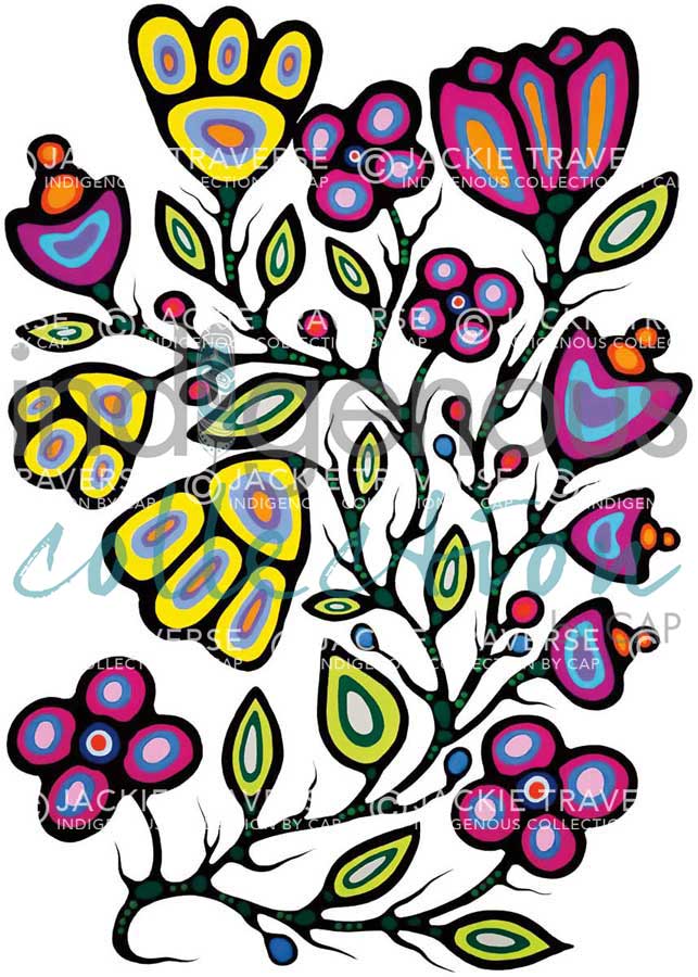 Ojibway Floral V by artist Jackie Traverse