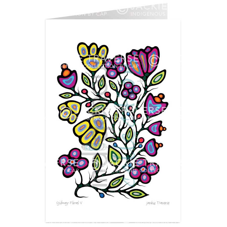 Ojibway Floral V by artist Jackie Traverse