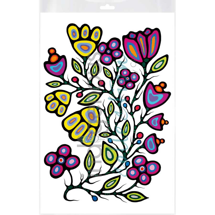 Ojibway Floral V by artist Jackie Traverse - Anishinaabe. Indigenous Collection