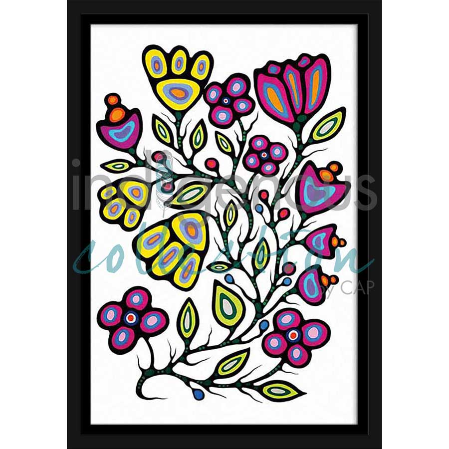 Ojibway Floral V by artist Jackie Traverse - Anishinaabe. Indigenous Collection
