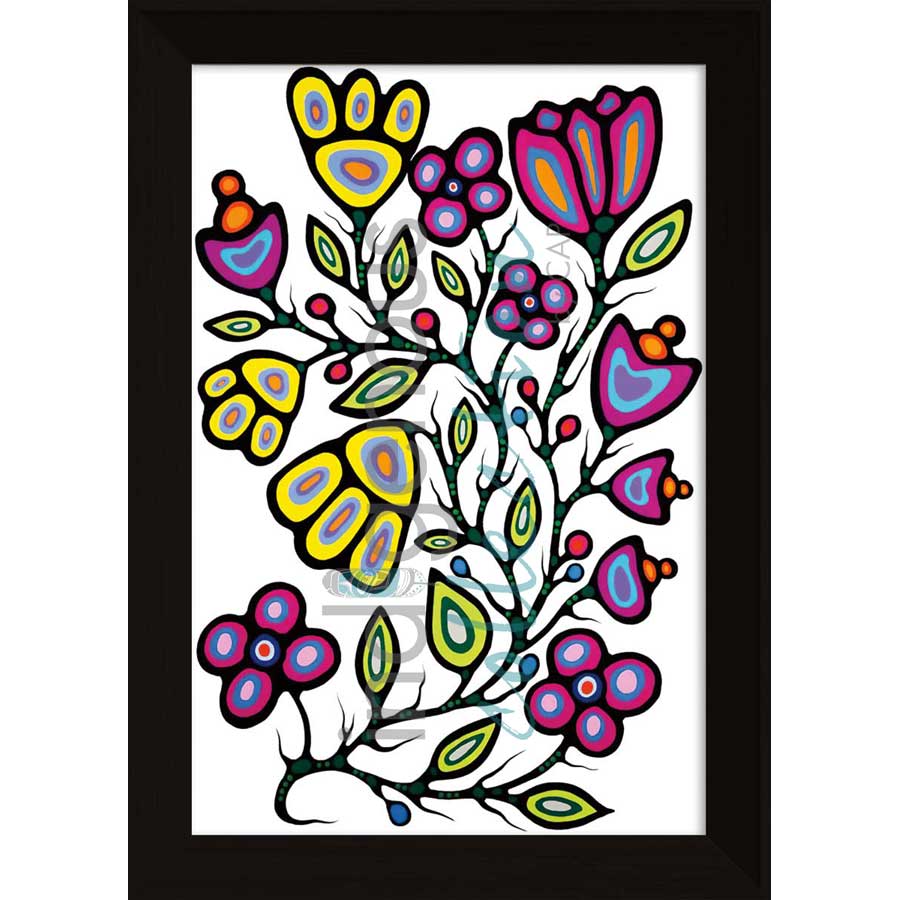 Ojibway Floral V by artist Jackie Traverse - Anishinaabe. Indigenous Collection
