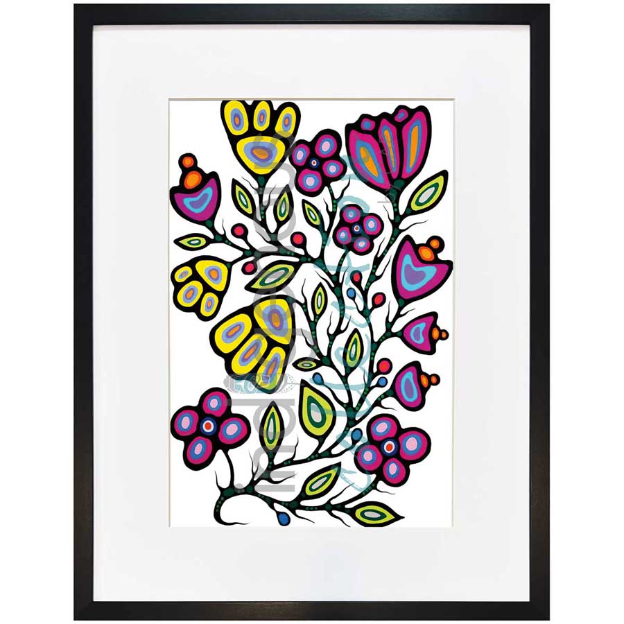 Ojibway Floral V by artist Jackie Traverse - Anishinaabe. Indigenous Collection