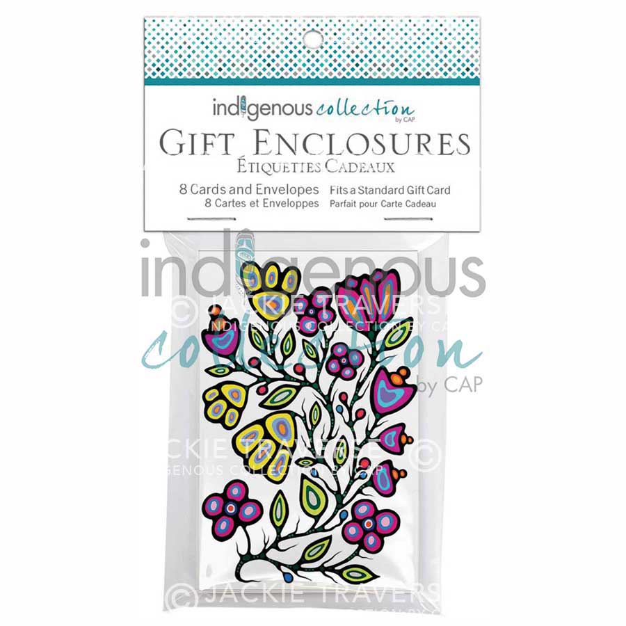 Ojibway Floral V Gift Enclosure Cards