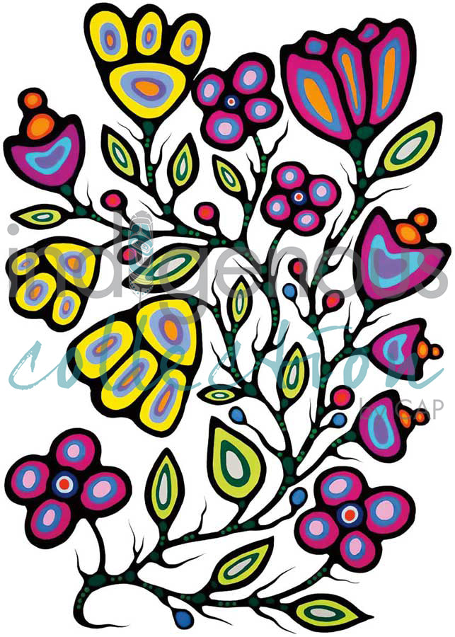 Ojibway Floral V by artist Jackie Traverse