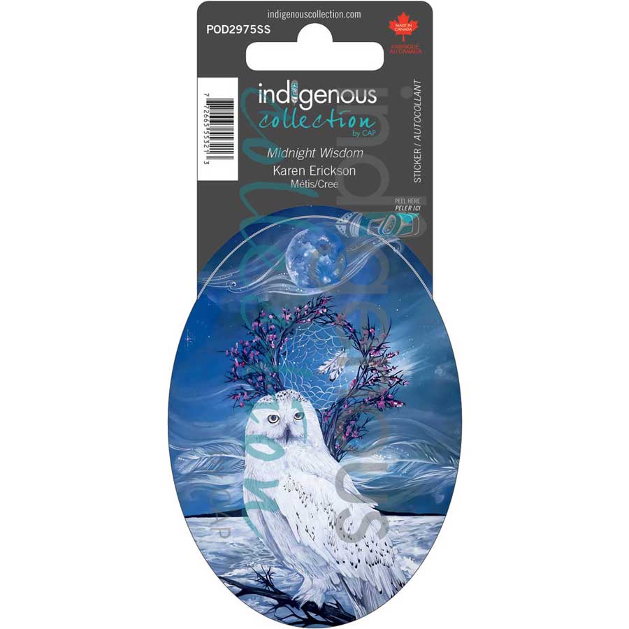 Midnight Wisdom Sticker by artist Karen Erickson