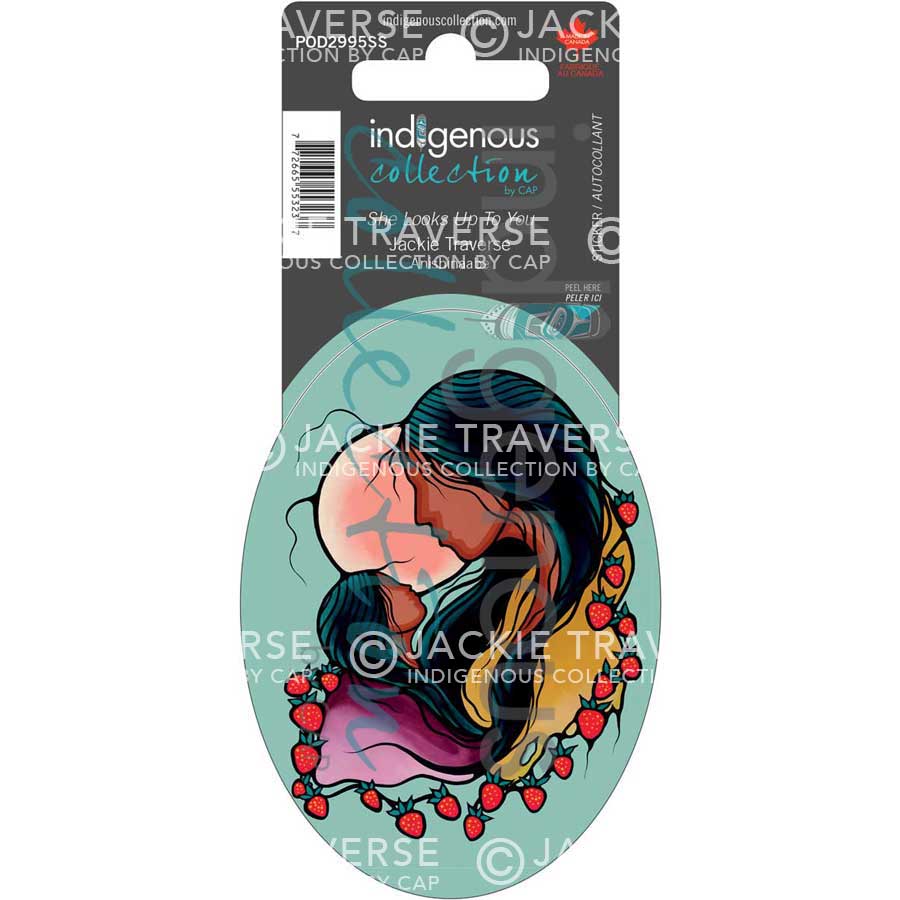 She Looks Up To You Sticker by artist Jackie Traverse