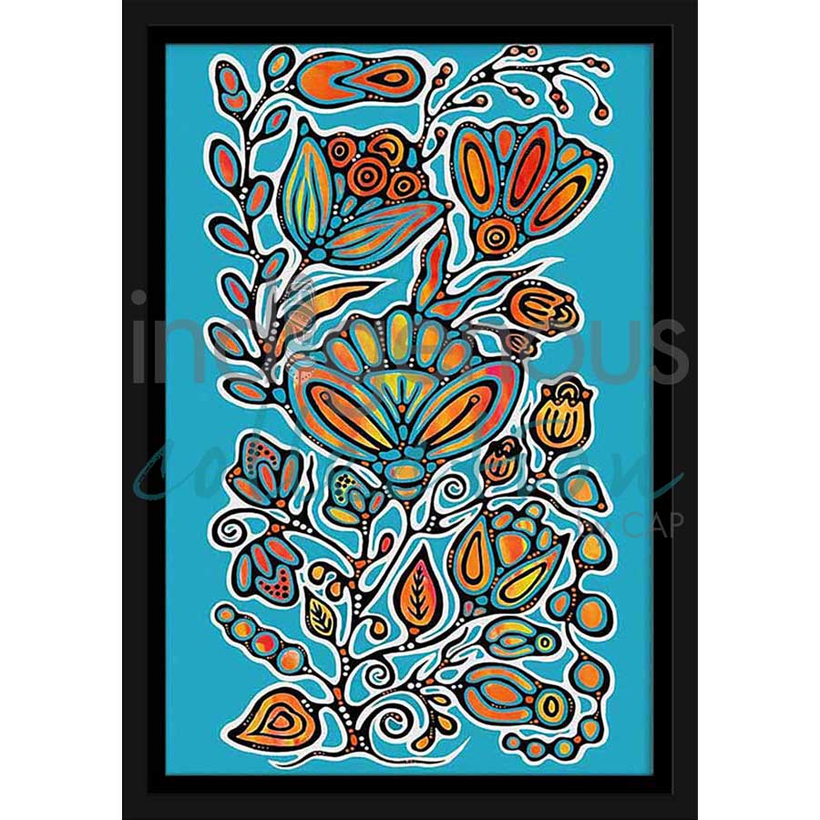Ojibway Floral VIII by artist Jackie Traverse - Anishinaabe. Indigenous Collection