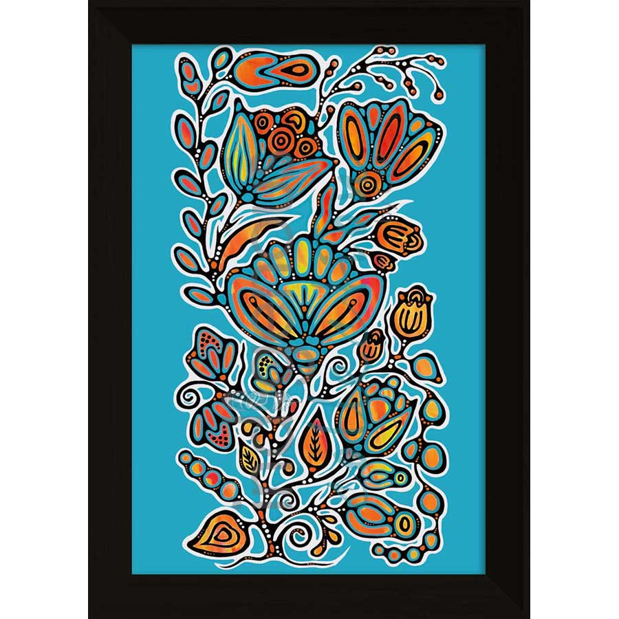Ojibway Floral VIII by artist Jackie Traverse - Anishinaabe. Indigenous Collection