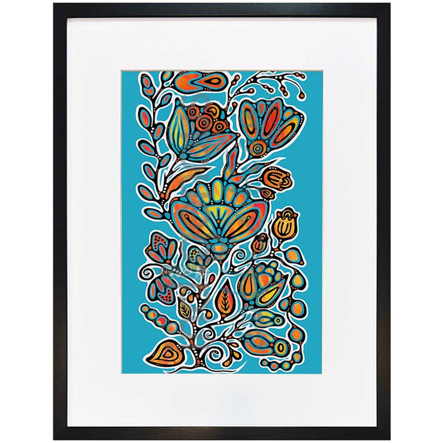 Ojibway Floral VIII by artist Jackie Traverse - Anishinaabe. Indigenous Collection