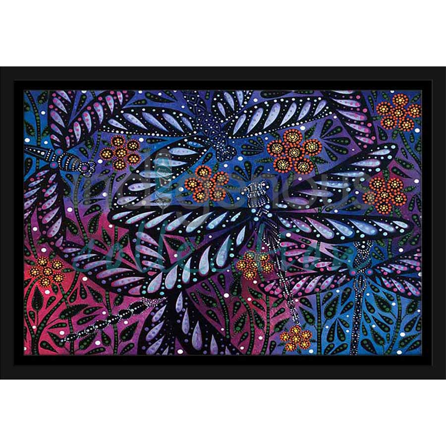 Dragonflies by artist Betty Albert - Cree. Indigenous Collection