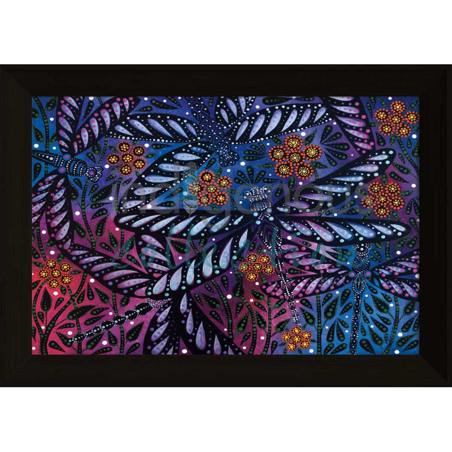 Dragonflies by artist Betty Albert - Cree. Indigenous Collection