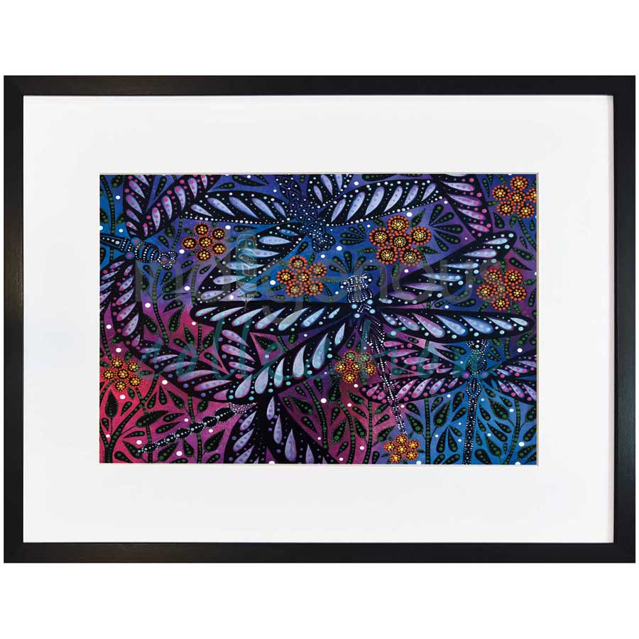 Dragonflies by artist Betty Albert - Cree. Indigenous Collection