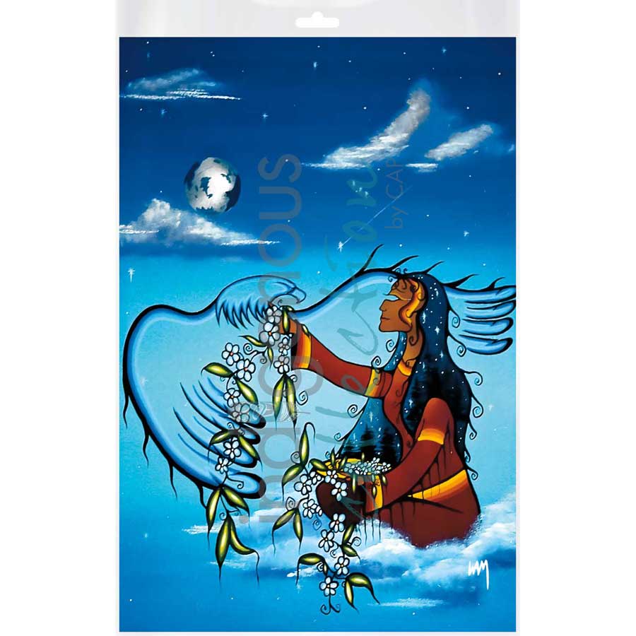 Sky Woman by artist William Monague - Ojibway. Indigenous Collection