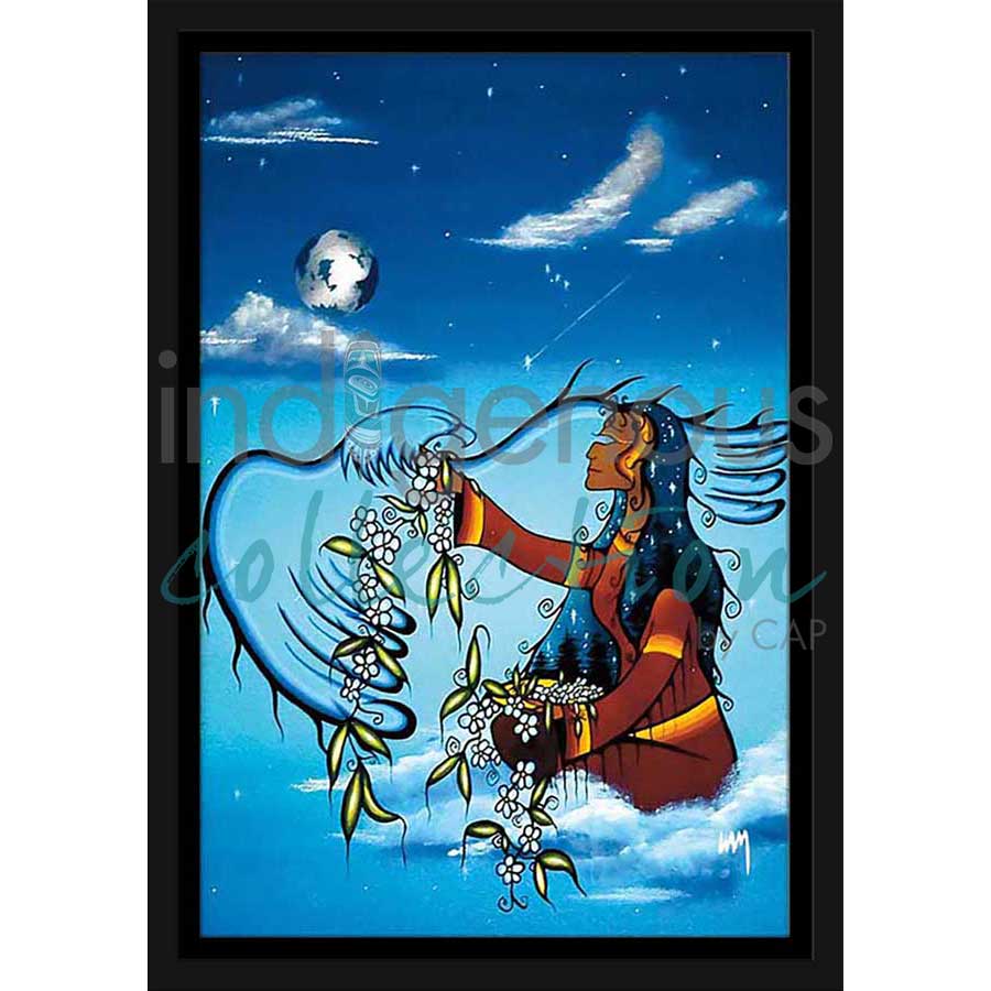 Sky Woman by artist William Monague - Ojibway. Indigenous Collection