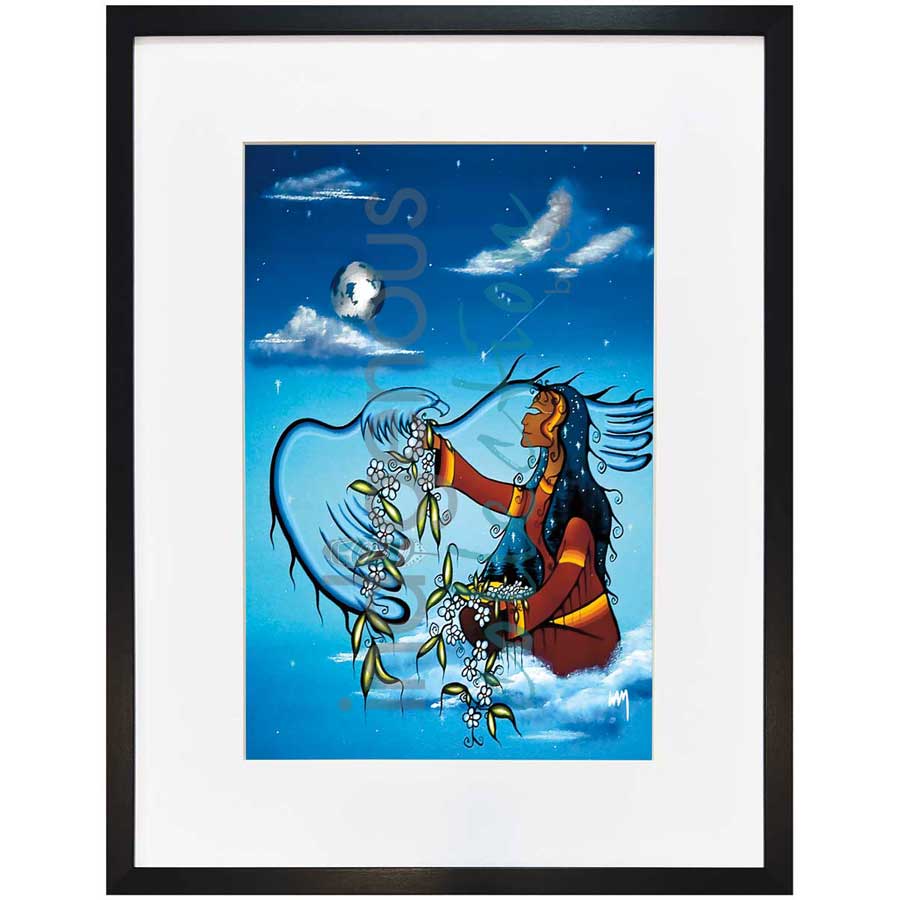 Sky Woman by artist William Monague - Ojibway. Indigenous Collection