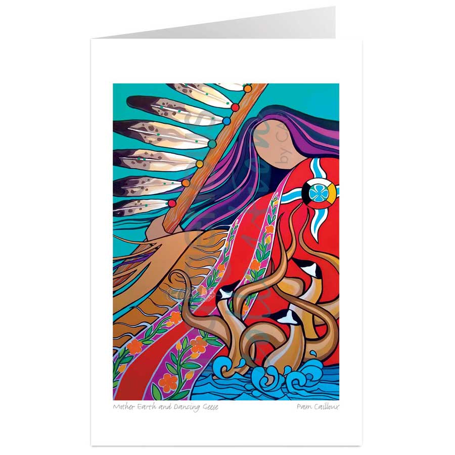 Mother Earth and Dancing Geese by artist Pam Cailloux