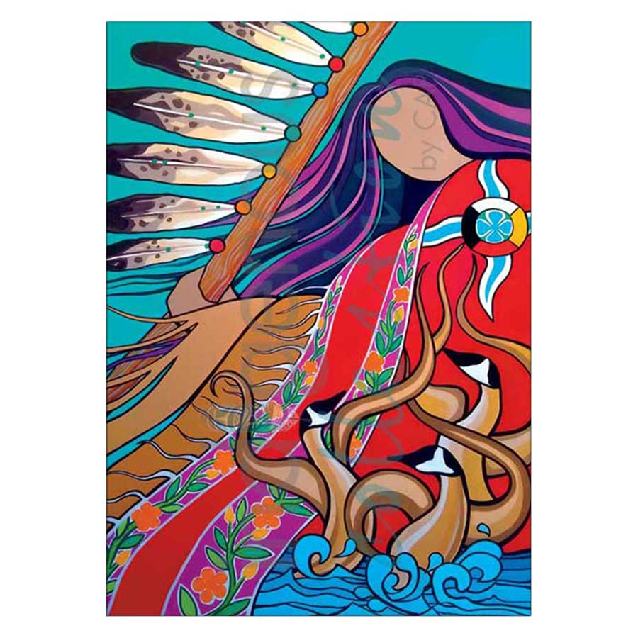 Mother Earth and Dancing Geese Canvas Prints