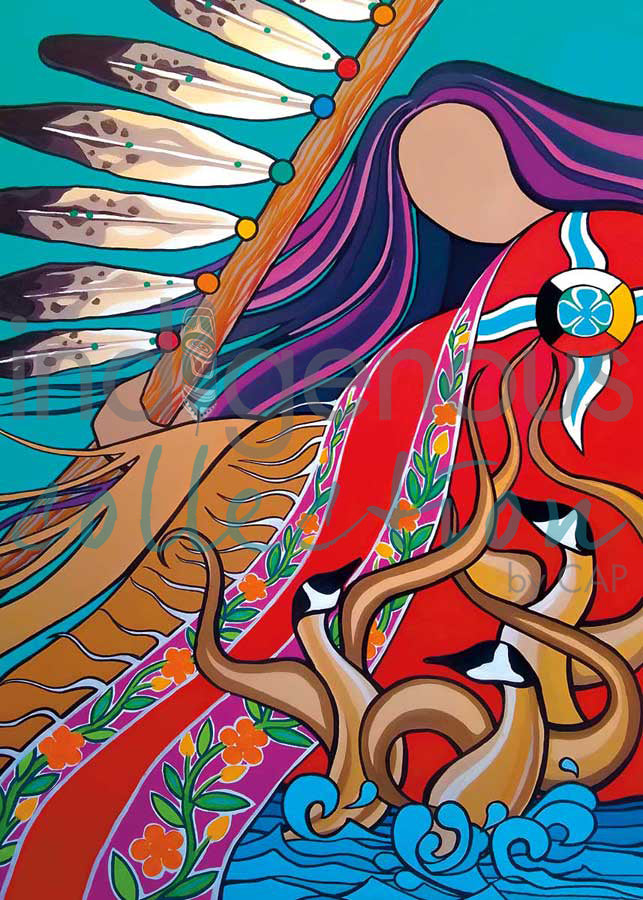 Mother Earth and Dancing Geese by artist Pam Cailloux