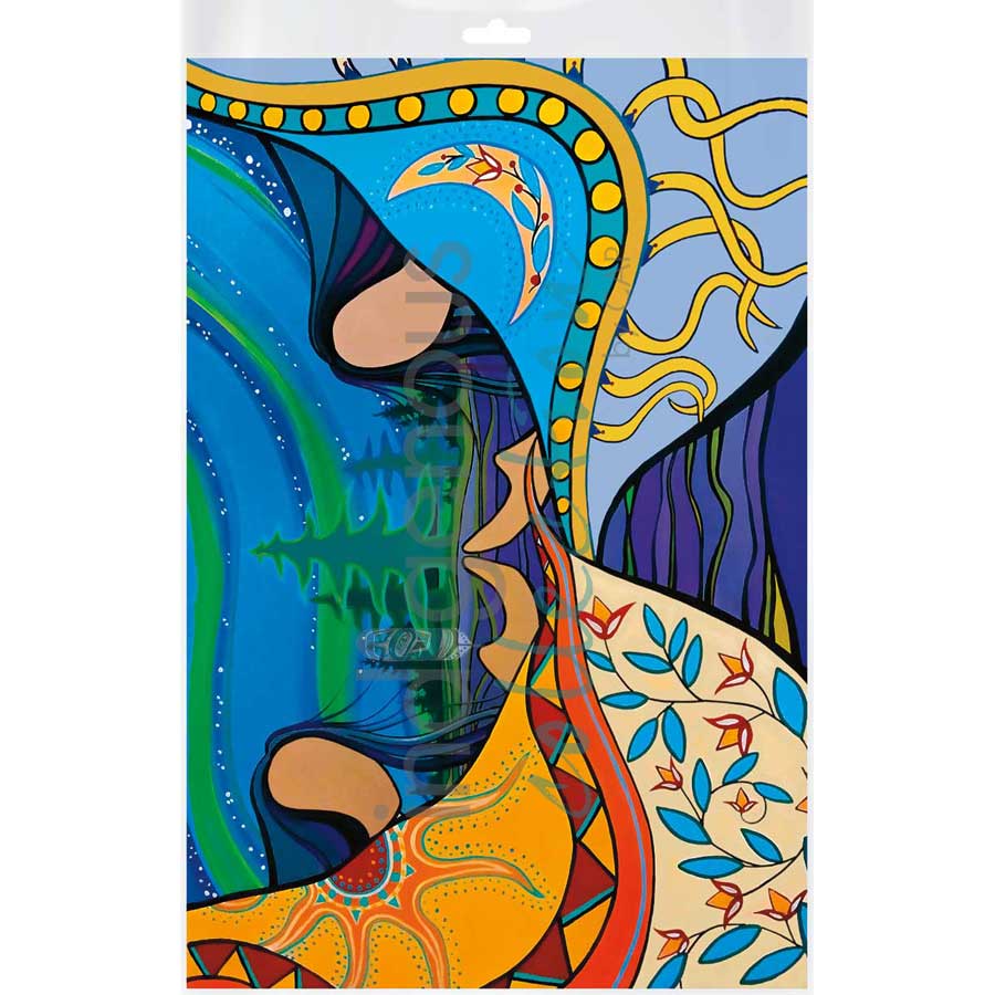 Two Sisters Three Skies by artist Pam Cailloux - Huron Heritage. Indigenous Collection