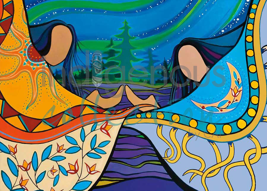 Two Sisters Three Skies by artist Pam Cailloux