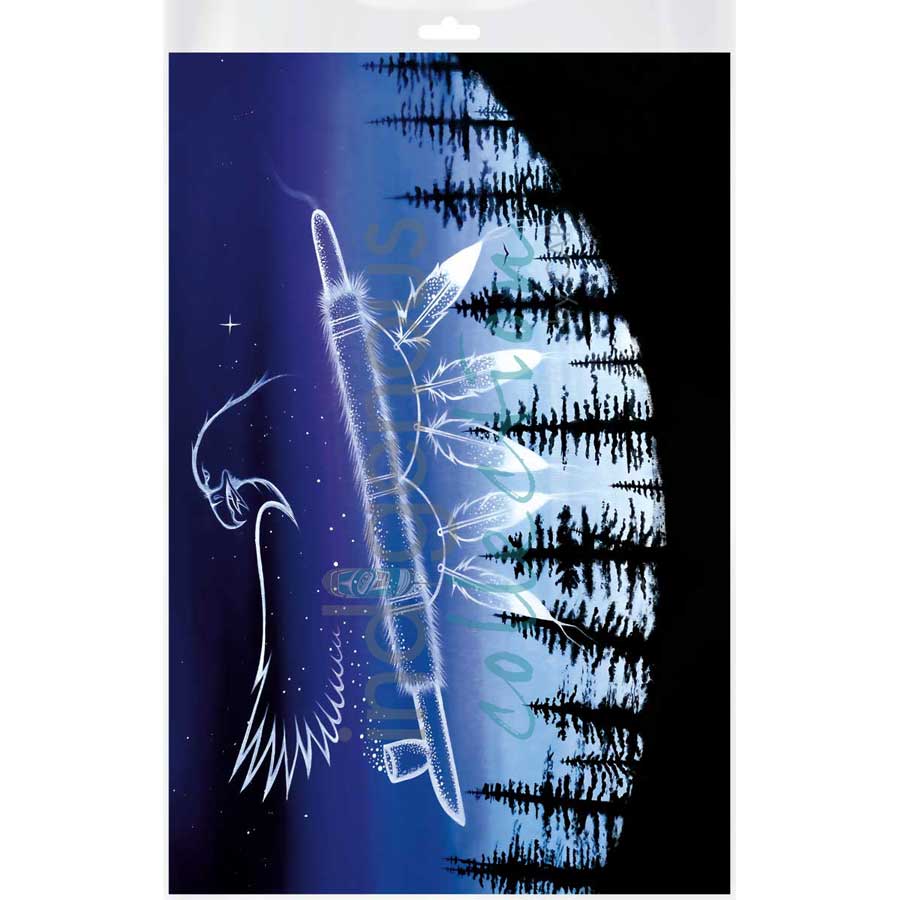 Eagle in the Night by artist Jeffrey Red George - Ojibway. Indigenous Collection