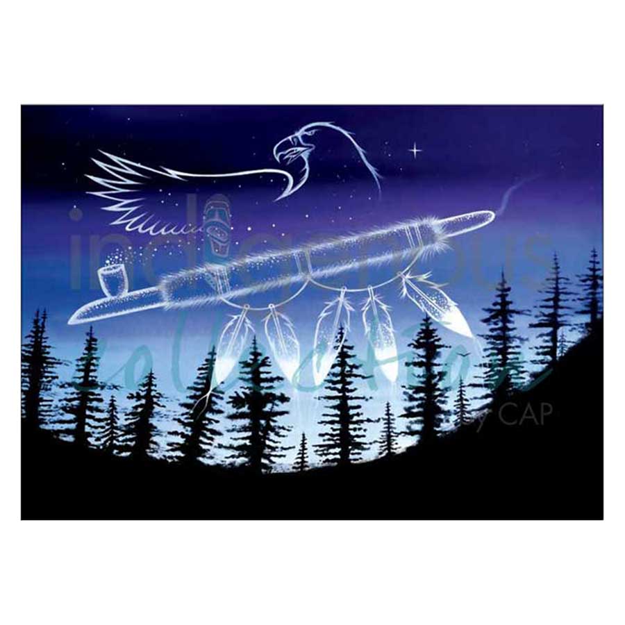 Eagle in the Night Canvas Prints