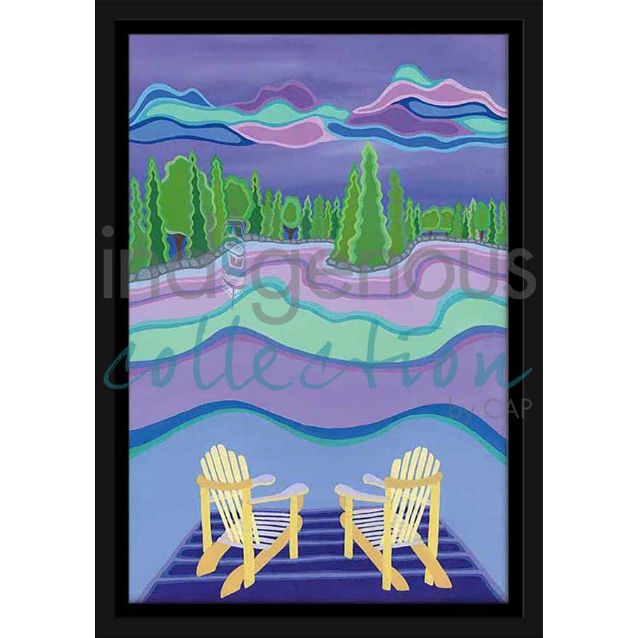 Lakeside Dreams for Two by artist Patrick Hunter - Ojibway. Indigenous Collection